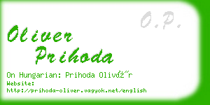 oliver prihoda business card